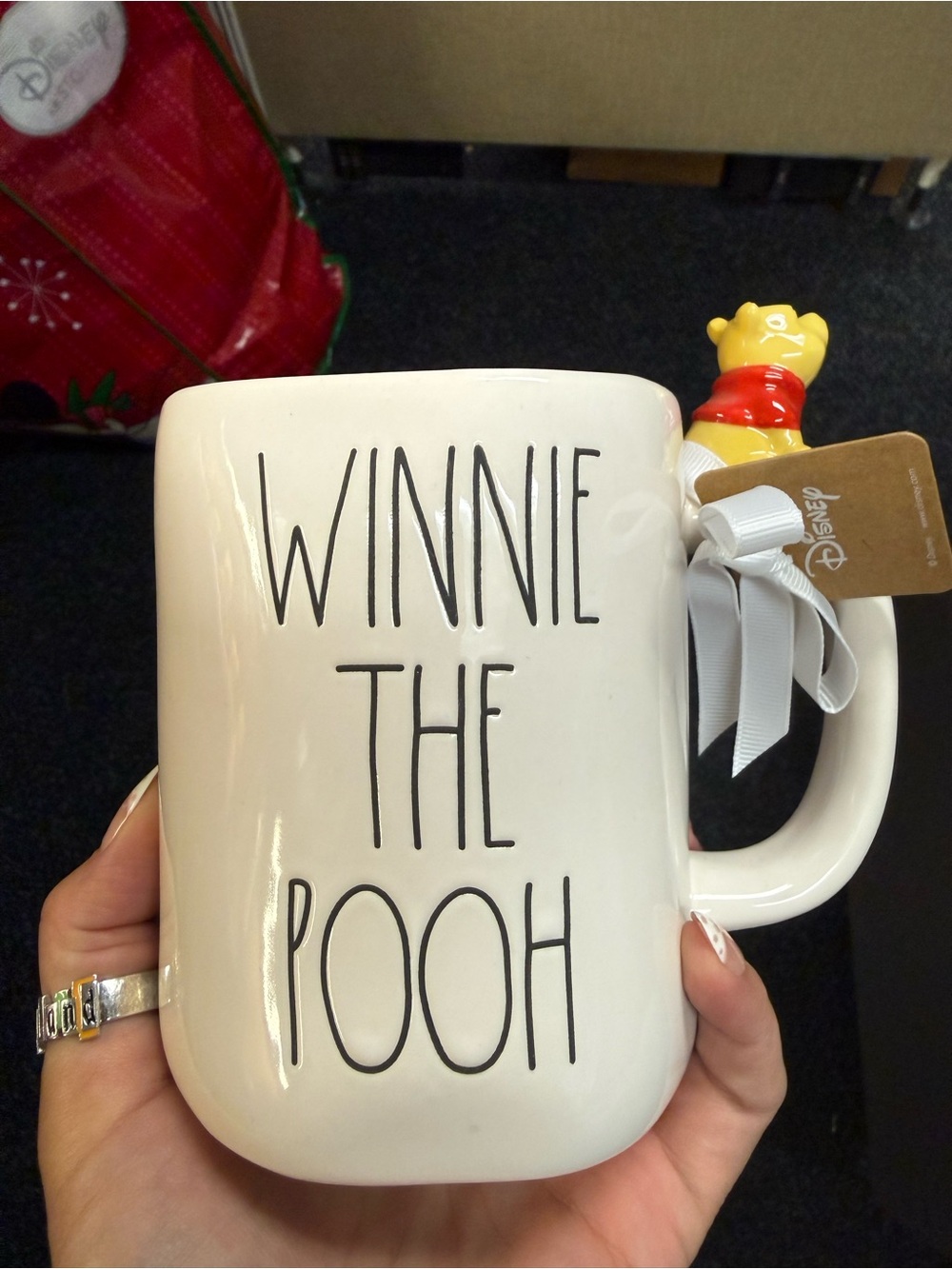 Disney White Winnie the Pooh Ceramic Mug with Character Handle